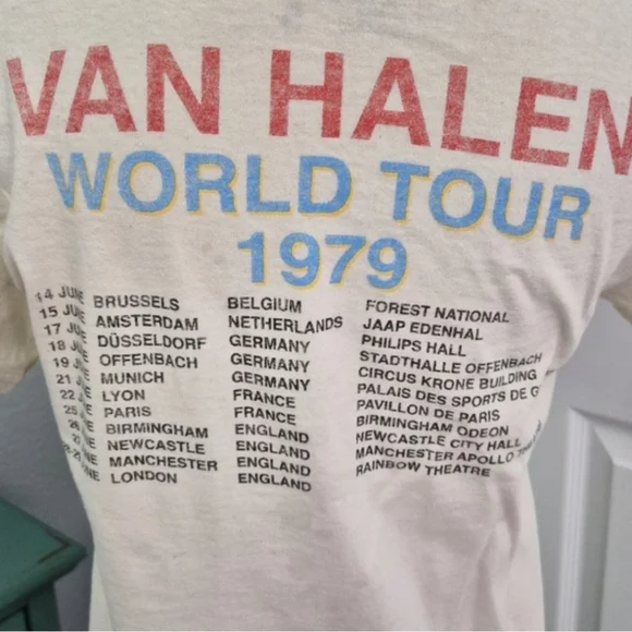 SPRING SALE | Van Halen 1979 World Tour Concert Tee Shirt Small Vintage Graphic - Picture 4 of 5